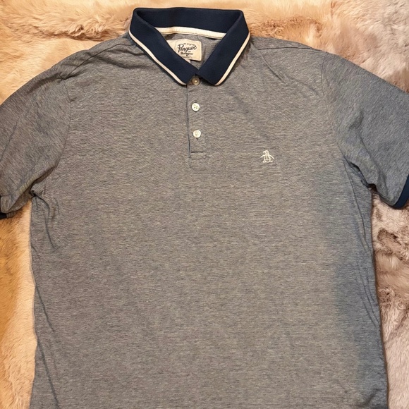Original Penguin Other - Penguin Men’s Polo Shirt Navy Medium Short Sleeves